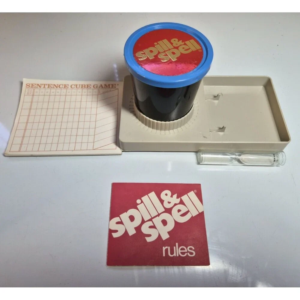 Vintage 1972 Spill and Spell Game Parker Brothers 100% Complete Word Dice Game